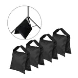 Maxbell 4 Pieces Empty Photographic Sandbag Balance Sand Bag Weight Bag Black Color