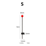 Maxbell 5Pcs Ice Fishing Rod Top Tip Portable Easy Using for Reservoirs River Small