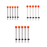 Maxbell 5Pcs Ice Fishing Rod Top Tip Portable Easy Using for Reservoirs River Small