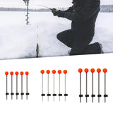 Maxbell 5Pcs Ice Fishing Rod Top Tip Portable Easy Using for Reservoirs River Small