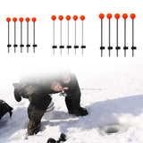Maxbell 5Pcs Ice Fishing Rod Top Tip Portable Easy Using for Reservoirs River Small