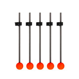 Maxbell 5Pcs Ice Fishing Rod Top Tip Portable Easy Using for Reservoirs River Small