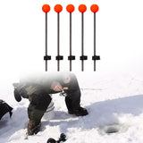 Maxbell 5Pcs Ice Fishing Rod Top Tip Portable Easy Using for Reservoirs River Small