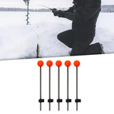 Maxbell 5Pcs Ice Fishing Rod Top Tip Portable Easy Using for Reservoirs River Small