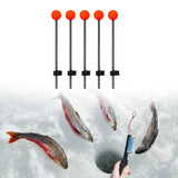 Maxbell 5Pcs Ice Fishing Rod Top Tip Portable Easy Using for Reservoirs River Small