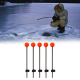 Maxbell 5Pcs Ice Fishing Rod Top Tip Portable Easy Using for Reservoirs River Small