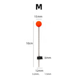 Maxbell 5Pcs Ice Fishing Rod Top Tip Portable Easy Using for Reservoirs River Medium