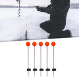 Maxbell 5Pcs Ice Fishing Rod Top Tip Portable Easy Using for Reservoirs River Medium