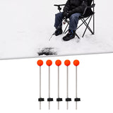 Maxbell 5Pcs Ice Fishing Rod Top Tip Portable Easy Using for Reservoirs River Medium