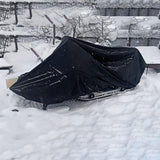 Maxbell Snow Sled Shield Rain Snow Cover Protector Outdoor Snowmobile Travel Covers Black 292x130x121cm