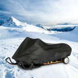 Maxbell Snow Sled Shield Rain Snow Cover Protector Outdoor Snowmobile Travel Covers Black 145x51x48cm