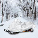 Maxbell Snow Sled Shield Rain Snow Cover Protector Outdoor Snowmobile Travel Covers Argent 292x130x121cm