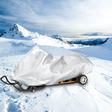 Maxbell Snow Sled Shield Rain Snow Cover Protector Outdoor Snowmobile Travel Covers Argent 292x130x121cm