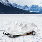 Maxbell Snow Sled Shield Rain Snow Cover Protector Outdoor Snowmobile Travel Covers Argent 292x130x121cm