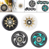 Maxbell Inline Roller Skate Wheel Indoor Outdoor for Scooters Luggage Wheel Practice Black Aureate