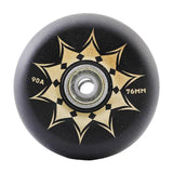 Maxbell Inline Roller Skate Wheel Indoor Outdoor for Scooters Luggage Wheel Practice Black Aureate