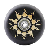 Maxbell Inline Roller Skate Wheel Indoor Outdoor for Scooters Luggage Wheel Practice Black Aureate