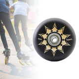 Maxbell Inline Roller Skate Wheel Indoor Outdoor for Scooters Luggage Wheel Practice Black Aureate