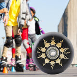 Maxbell Inline Roller Skate Wheel Indoor Outdoor for Scooters Luggage Wheel Practice Black Aureate