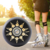 Maxbell Inline Roller Skate Wheel Indoor Outdoor for Scooters Luggage Wheel Practice Black Aureate