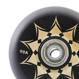 Maxbell Inline Roller Skate Wheel Indoor Outdoor for Scooters Luggage Wheel Practice Black Aureate