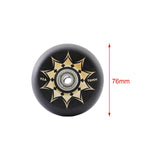Maxbell Inline Roller Skate Wheel Indoor Outdoor for Scooters Luggage Wheel Practice Black Aureate