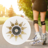 Maxbell Inline Roller Skate Wheel Indoor Outdoor for Scooters Luggage Wheel Practice White Aureate