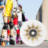 Maxbell Inline Roller Skate Wheel Indoor Outdoor for Scooters Luggage Wheel Practice White Aureate