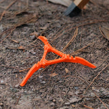 Maxbell Portable Gas Tank Bracket Bottle Shelf Stove Tools Foldable for BBQ Fishing Orange