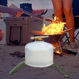 Maxbell Portable Gas Tank Bracket Bottle Shelf Stove Tools Foldable for BBQ Fishing Green