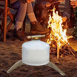 Maxbell Portable Gas Tank Bracket Bottle Shelf Stove Tools Foldable for BBQ Fishing Khaki