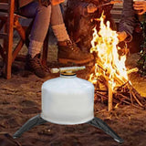Maxbell Portable Gas Tank Bracket Bottle Shelf Stove Tools Foldable for BBQ Fishing Black