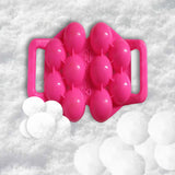 Maxbell Snow Maker Clamp Winter with Handle Snowball Making Clip for Kids Boys Girls Pink