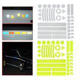 Maxbell Reflective Stickers Tape Waterproof for Automotive Scooter Mountain Bike White
