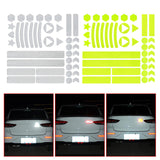 Maxbell Reflective Stickers Tape Waterproof for Automotive Scooter Mountain Bike White