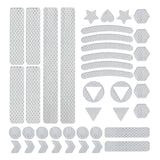 Maxbell Reflective Stickers Tape Waterproof for Automotive Scooter Mountain Bike White