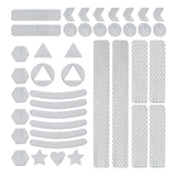 Maxbell Reflective Stickers Tape Waterproof for Automotive Scooter Mountain Bike White