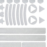 Maxbell Reflective Stickers Tape Waterproof for Automotive Scooter Mountain Bike White