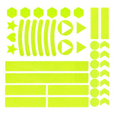 Maxbell Reflective Stickers Tape Waterproof for Automotive Scooter Mountain Bike Yellow