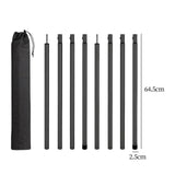 Maxbell Tent Poles Canopy Pole Telescopic Tarp Poles for Tarp Camping Tent Hiking Black