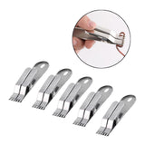 Maxbell 5x Fishing Earthworm Live Maggots Clip Stainless Steel Fishing Tools