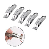 Maxbell 5x Fishing Earthworm Live Maggots Clip Stainless Steel Fishing Tools