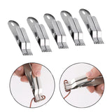 Maxbell 5x Fishing Earthworm Live Maggots Clip Stainless Steel Fishing Tools