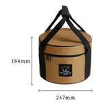 Maxbell Large Capacity Camping Bag Portable Wear Resistant Outdoor for Garden Garage Hiking Khaki Medium