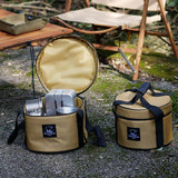 Maxbell Large Capacity Camping Bag Portable Wear Resistant Outdoor for Garden Garage Hiking Khaki Medium
