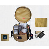 Maxbell Large Capacity Camping Bag Portable Wear Resistant Outdoor for Garden Garage Hiking Khaki Medium