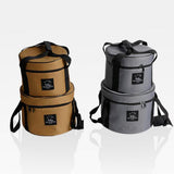 Maxbell Large Capacity Camping Bag Portable Wear Resistant Outdoor for Garden Garage Hiking Khaki Medium