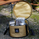 Maxbell Large Capacity Camping Bag Portable Wear Resistant Outdoor for Garden Garage Hiking Khaki Medium