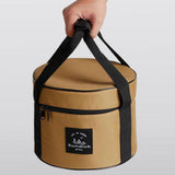 Maxbell Large Capacity Camping Bag Portable Wear Resistant Outdoor for Garden Garage Hiking Khaki Medium