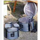 Maxbell Large Capacity Camping Bag Portable Wear Resistant Outdoor for Garden Garage Hiking Gray Medium